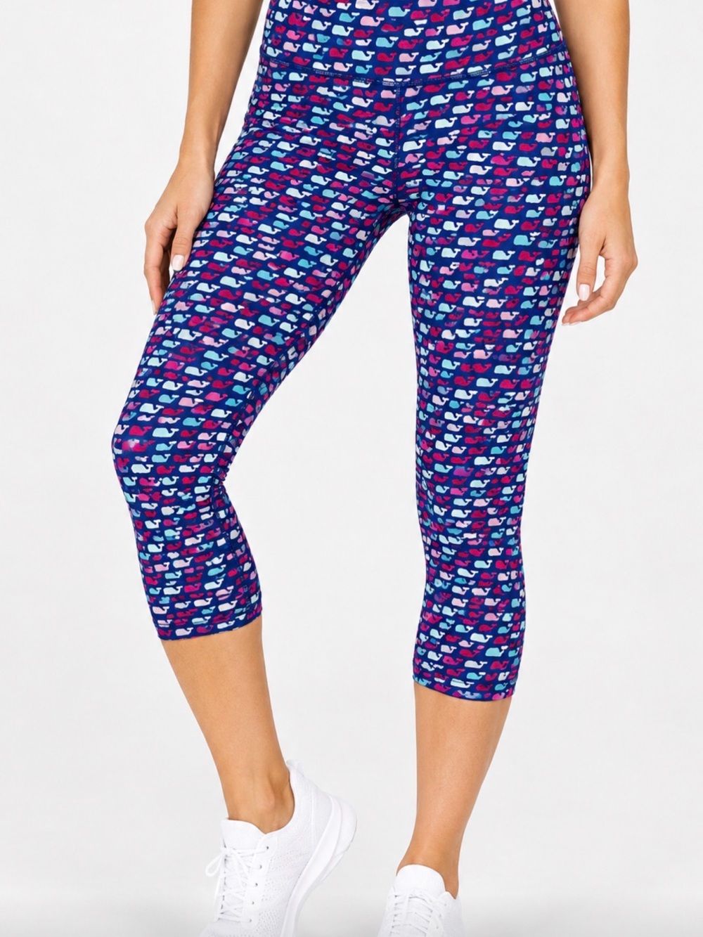 Vineyard Vines Performance Crop Leggings Whale Pattern XS NWOT